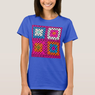 T-shirt Crochet Couleurs vives Carré Crochet Amateurs de C