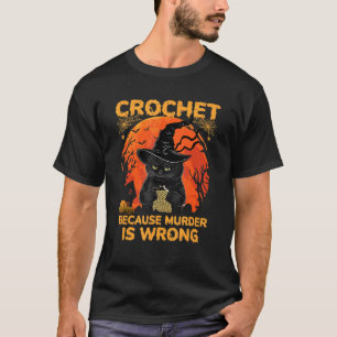 T-shirt Crochet D'Halloween Parce Que Le Meurtre Est Mal P