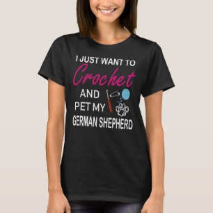 T-shirt Crochet Et Berger Allemand Amoureux des chiens Mam