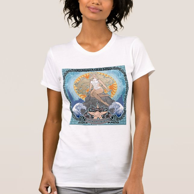 T-shirt Crochet et libération par cramoisi de Corinne (Devant)