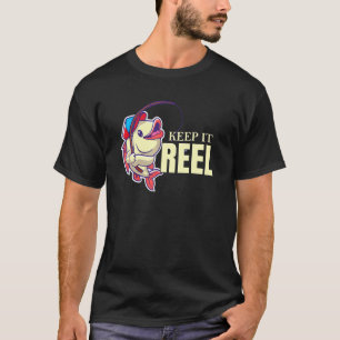 T-shirt Crochet Hameçon de pêche Gardez-le Reel Pêcheur Po