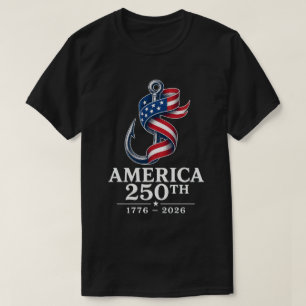 T-shirt Crochet Pêche Patriotique 250e Amérique