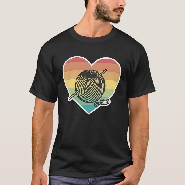 T-shirt Crochet Quilter Yarn Hook Grandma Mom (Devant)