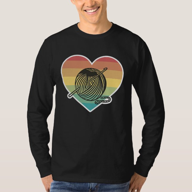 T-shirt Crochet Quilter Yarn Hook Grandma Mom (Devant)