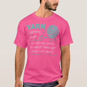 T-shirt Crocheter Laine Fil Drôle Définition Citation Croc