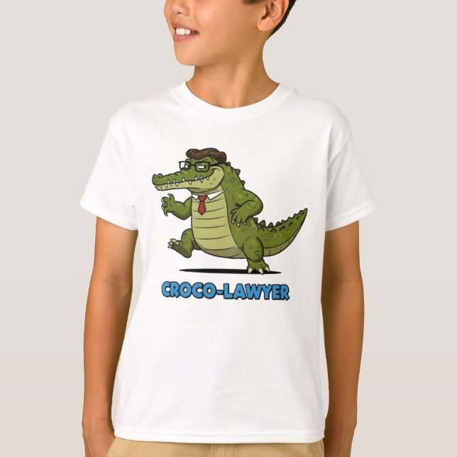T-shirt Croco-avocat : Justice avec style (Devant)