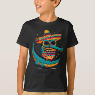 T-shirt Croco-hibou Fiesta Amusant Et Animaux Hybrides Fes