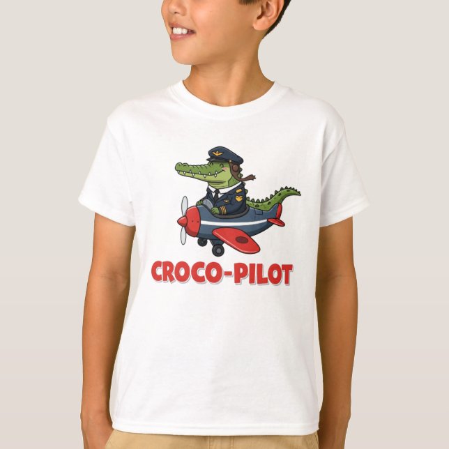 T-shirt Croco-Pilote Gravé (Devant)