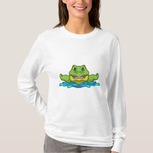 T-shirt Crocodile à nager dans l'eau