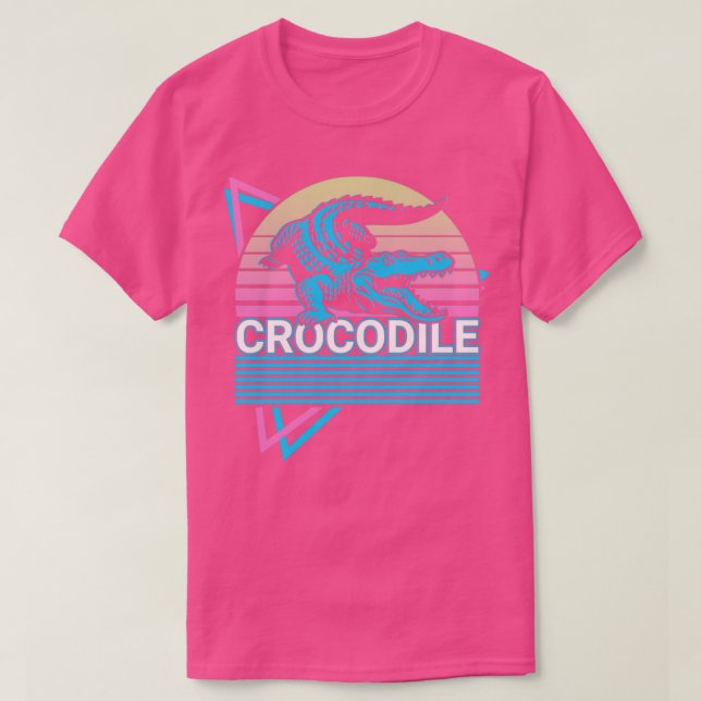 T-shirt Crocodile Alligator Croc Retro Don1 (Design devant)