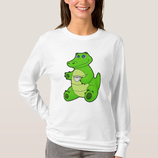 T-shirt Crocodile avec Coupe de Café (Devant)