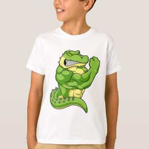T-shirt Crocodile comme Bodybuilder & grands Muscles