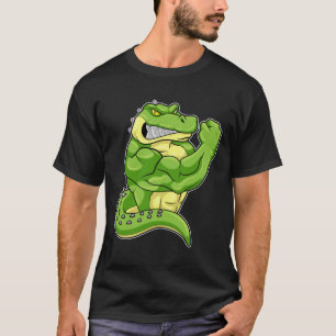 T-shirt Crocodile comme Bodybuilder & grands Muscles