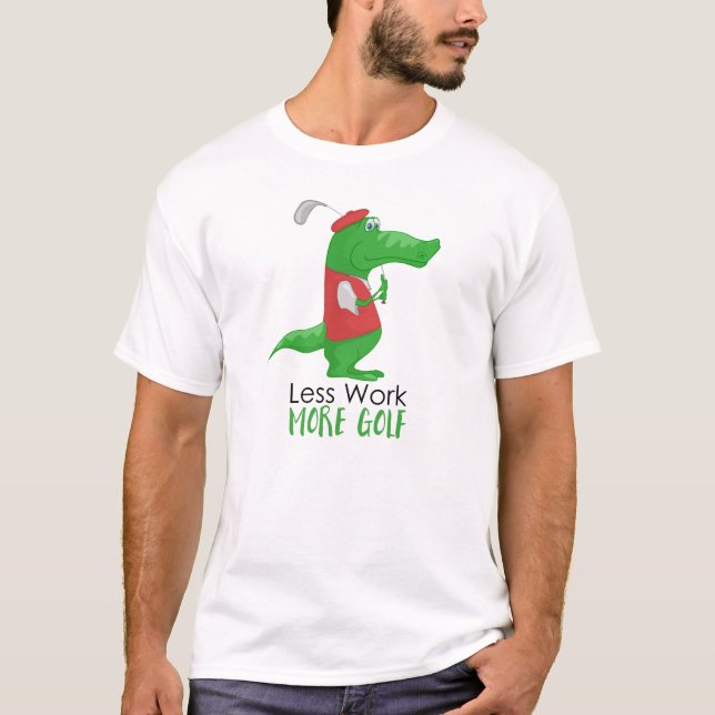 T-shirt Crocodile de golf amusant (Devant)