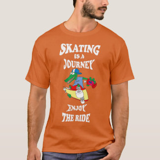 T-shirt Crocodile de patinage