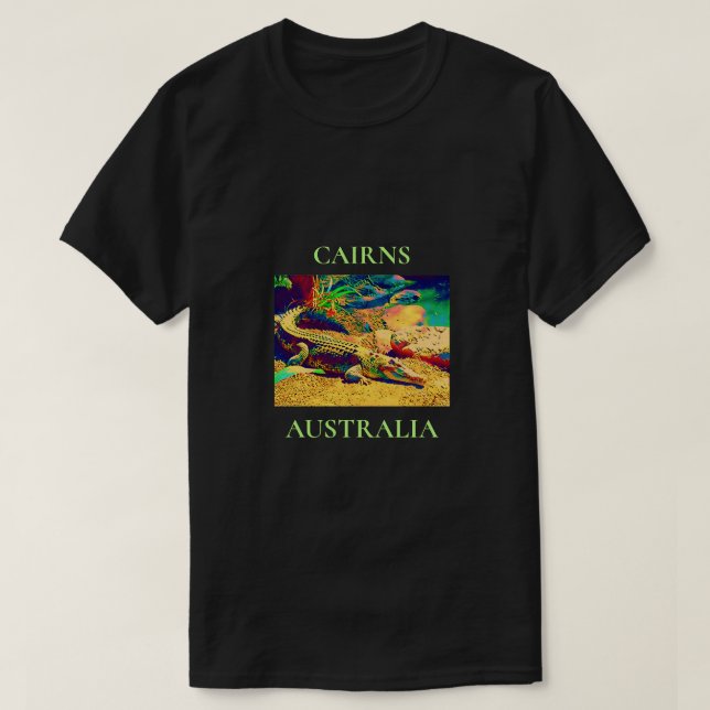 T-shirt Crocodile d'eau salée Queensland Australie voyage (Design devant)