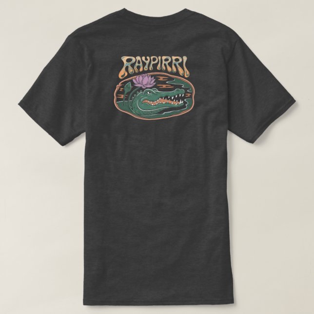 T-shirt Crocodile et Lotus - Raypirri (Design dos)