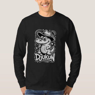 T-shirt Crocodile Mignon au Chapeau Fedora : l'Aventure Dj