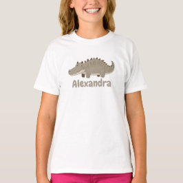 T-shirt Crocodile mignon Filles Nom personnalisable