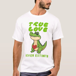 T-shirt Crocodile Mignon Le Véritable Amour Ne S'E