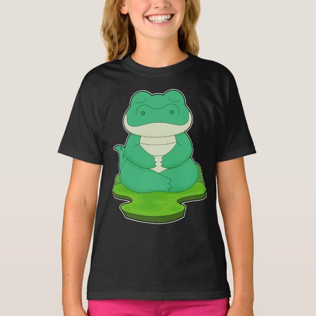T-shirt Crocodile Yoga Fitness Gymnastique (Devant)