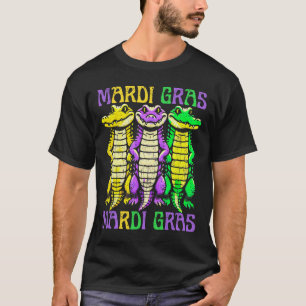 T-shirt Crocodiles Aligator Louisiana Mardi Gras Carnival