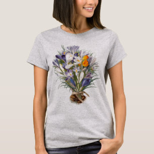 T-shirt Crocus Spring Flower Botanique Floral Art