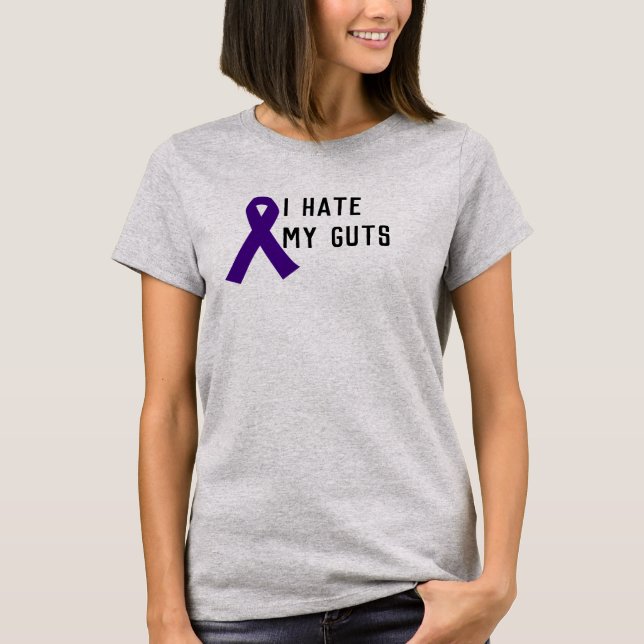T-shirt Crohn/colite je déteste mes entrailles (Devant)