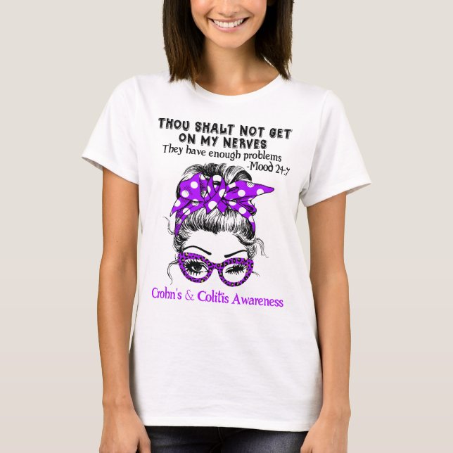 T-shirt Crohn's & Colitis Awareness Ribbon Support Cadeaux (Devant)