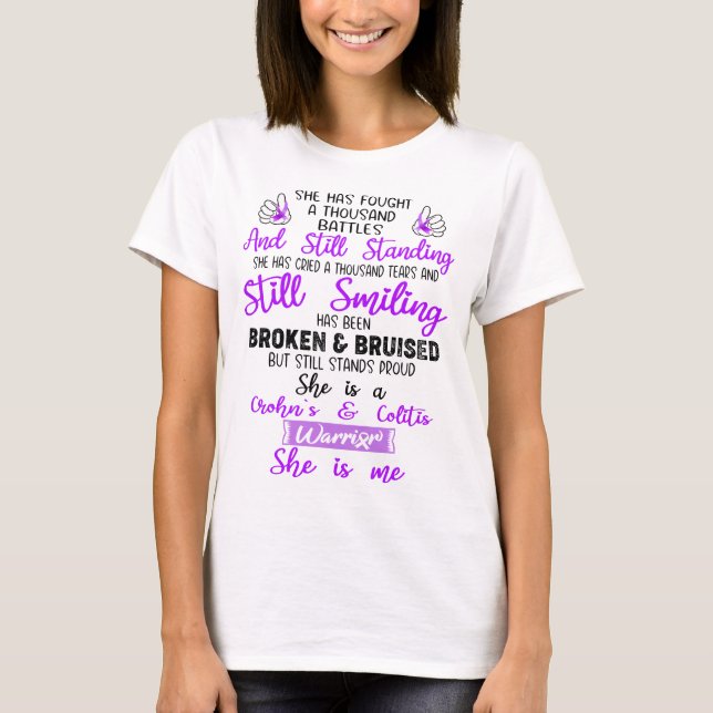 T-shirt Crohn's & Colitis Awareness Ribbon Support Cadeaux (Devant)