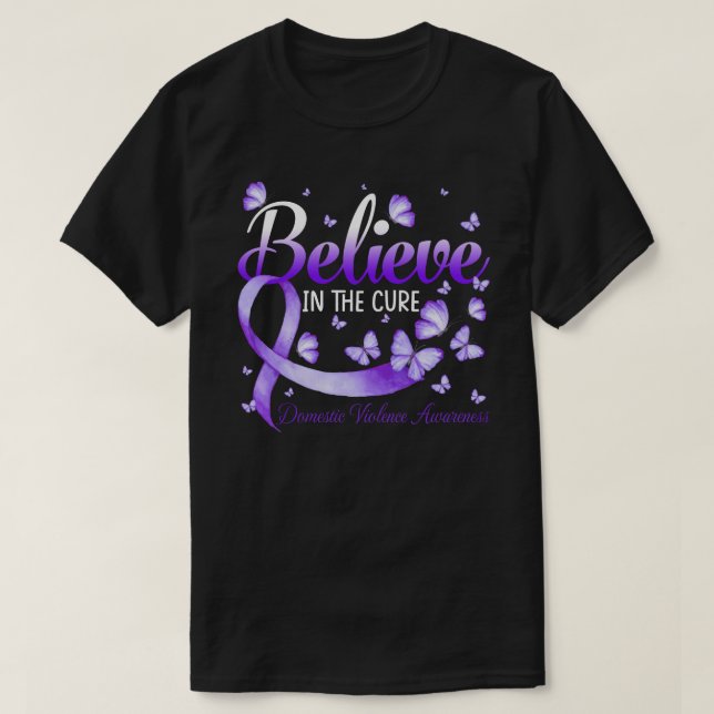 T-shirt Croire À La Lutte Contre La Violence Familiale B (Design devant)