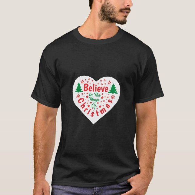 T-shirt Croire À La Magie De Noël (Devant)