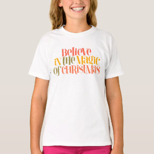 T-shirt Croire à la magie de Noël - Style rétro