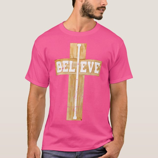 T-shirt Croire Croix chrétienne Jésus Christ chrétiens (Devant)