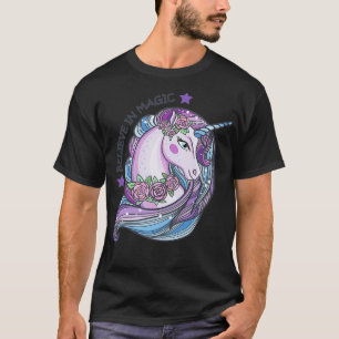 T-shirt croire en magie mignon cheval mythique licorne