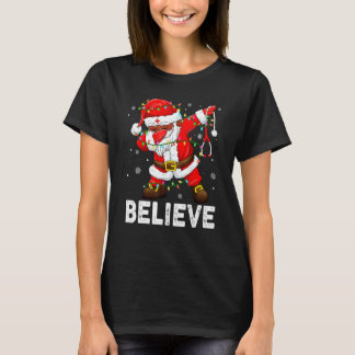 T-shirt Croire Noël Dabbing Père Noël Enfants Garçons Gi