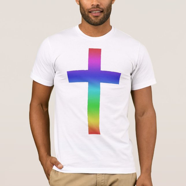 T-shirt croisé d'arc-en-ciel (Devant)
