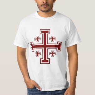 T-shirt Croisé papal de croix de Jérusalem