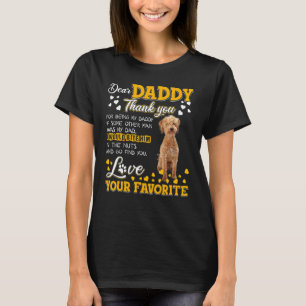 T-shirt Croisement de Caniche Cher Papa Merci D'être M