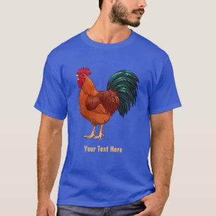T-shirt Croisement de coq rouge de l'île Rhode