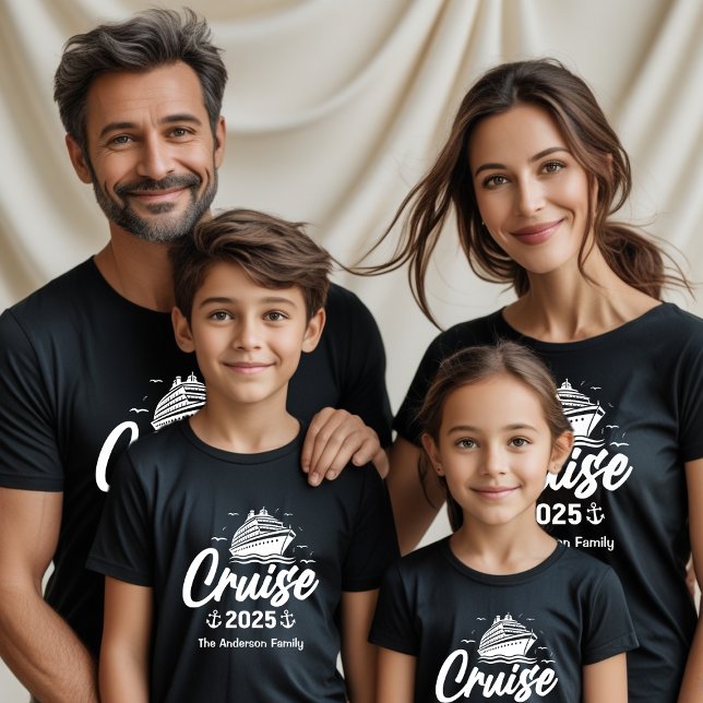 T-shirt Croisière 2025 | Votre nom (Créateur téléchargé)