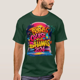 T-shirt Croisière Amis 2024 Équipe de croisière de Flamant