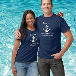 T-shirt Croisière d'anniversaire de mariage personnalisée