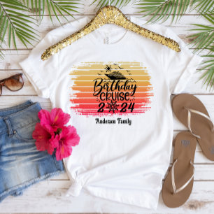T-shirt Croisière d'anniversaire mignonne Bateau Famille V