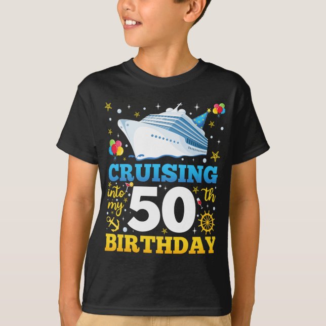 T-shirt Croisière Dans Mon Enfant De 50 Anniversaires (Devant)