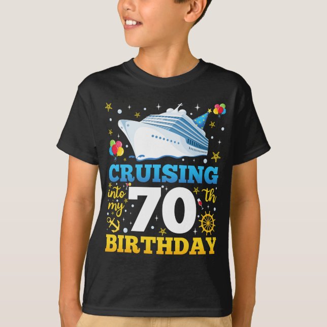 T-shirt Croisière Dans Mon Enfant De 70 Anniversaire (Devant)