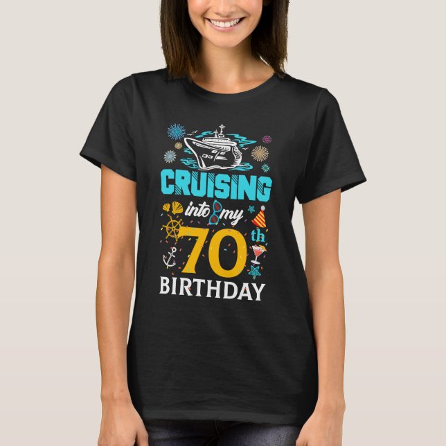 T-shirt Croisière Dans Mon Escouade Anniversaire De 70 Ans (Devant)