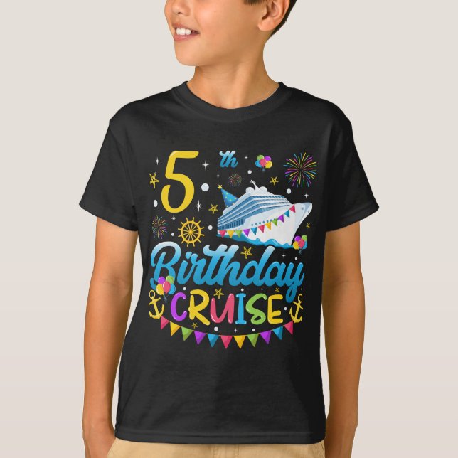 T-shirt Croisière de 5e anniversaire B Day Party Boy (Devant)