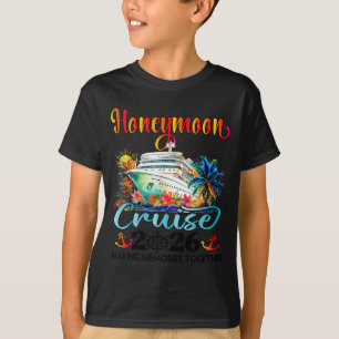 T-shirt Croisière de lune de miel 2026 Design juste marié
