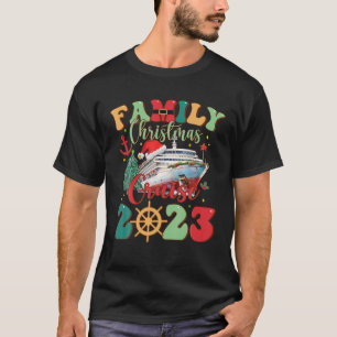 T-shirt Croisière de Noël Retro Famille 2023 Squad Xmas Fu